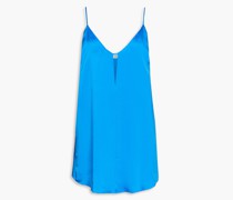 Slip Dress inMinilänge aus Seidensatin mit Cut-outs
