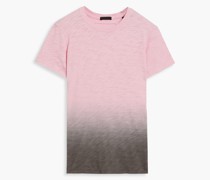 T-Shirt aus Baumwoll-Jersey mit Flammgarneffekt und Farbverlauf