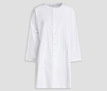 Gerafftes Oversized-Hemd aus Baumwollpopeline