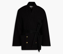 Double-breasted crepe de chine jacket