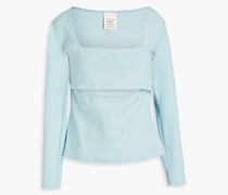 Alessia Oberteil aus Stretch-Baumwoll-Jersey mit Cut-outs