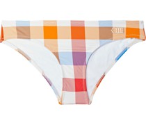 The Elle tief sitzendes Bikini-Höschen mit Karomuster