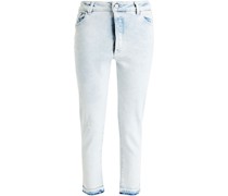 Hoch sitzende Cropped Jeans mit geradem Bein