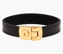 Armband aus Leder mit goldfarbenem Detail M