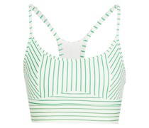 Gestreifter Sport-BH aus Stretch-Jersey mit Cut-outs