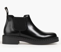 Ankle Boots aus Leder mit Schnalle