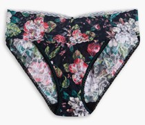 Signature aus elastischer Spitze mit niedriger Taille und floralem Print