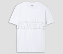 T-Shirt aus Baumwoll-Jersey mit Rüschen