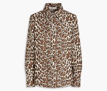 Reva Hemd aus Baumwollpopeline mit Leopardenprint