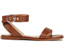 Sandalen aus geripptem Leder