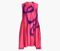 Lizza plissiertes Kleid aus bemaltem Jacquard