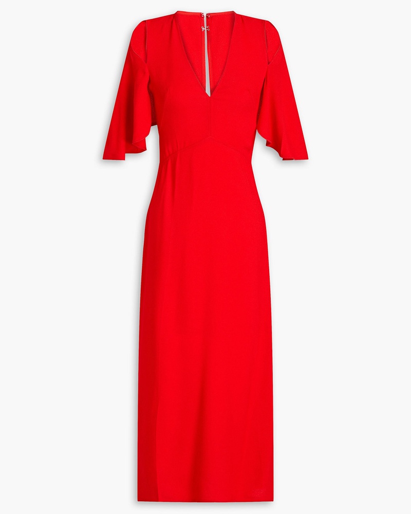 Victoria Beckham Damen Midikleid aus Crêpe mit Cut-outs