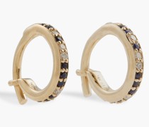 Creolen aus 14 KT. Gold mit Diamanten und Saphiren