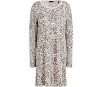 Minikleid aus Baumwoll-Jersey mit Leopardenprint