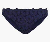 Tief sitzendes Bikini-Höschen aus Stretch-Jersey mit Stickereien 1