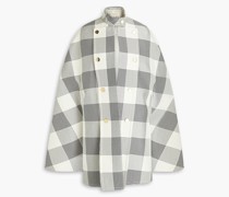 Halcyon Cape aus Twill aus einer Wollmischung mit Karomuster S