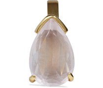 24 KT. vergoldeter Ear Cuff mit rosé-farbenem Quarz