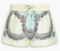 Bedruckte Shorts aus Seiden-Twi
