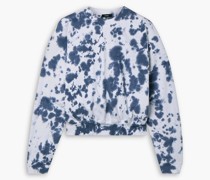 Cropped Sweatshirt aus Baumwoll-Jersey mit Batikmuster