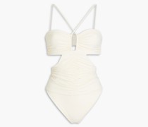 Geraffter Badeanzug mit Cut-outs