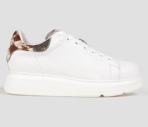 Lee Sneakers aus Leder mit Kalbshaar-Einsätzen