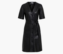 Andrée Kleid aus Leder mit Gürtel