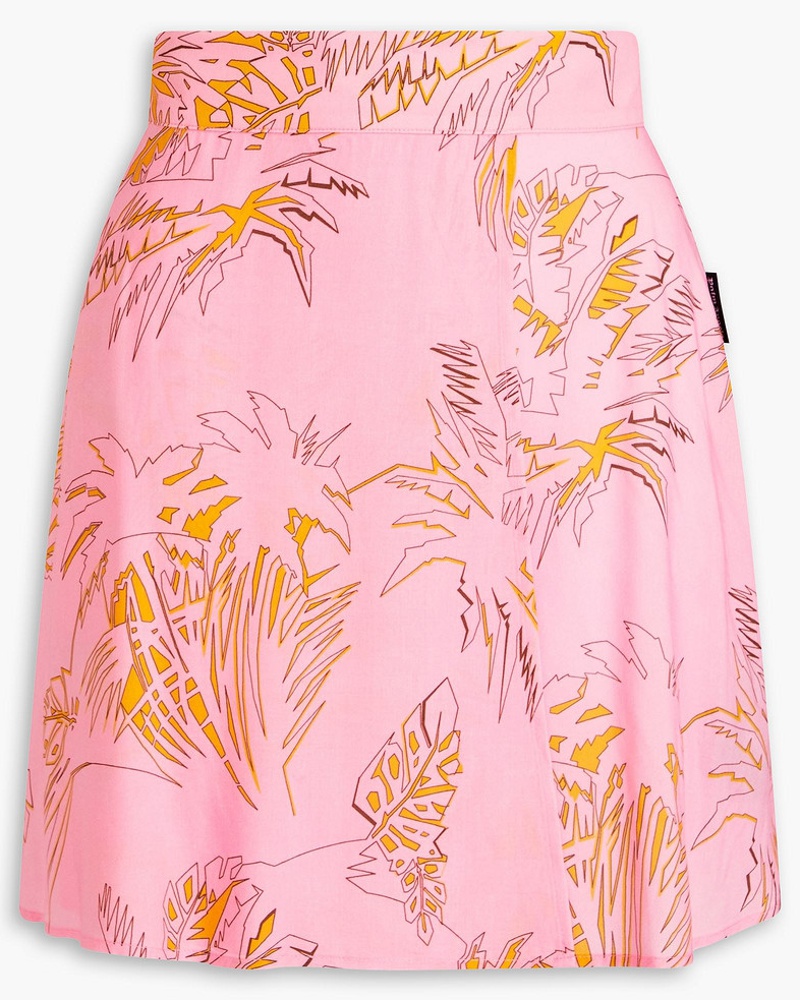 Palm Angels Damen Minirock aus Webstoff mit floralem Print