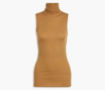 Rollkragenoberteil aus geripptem Jersey aus einer Tencel™-Mischung