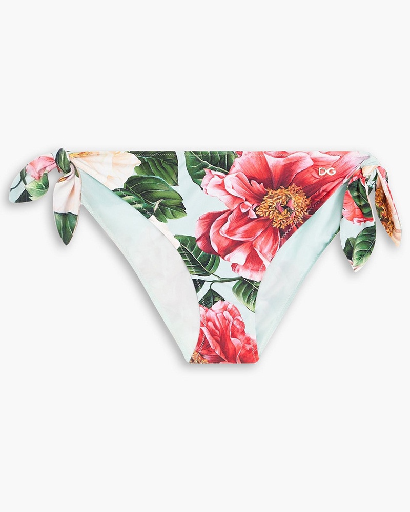 Dolce & Gabbana Damen Tief sitzendes Bikini-Höschen mit floralem Print