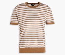 T-Shirt aus einer Wollmischung mit Streifen