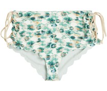 Hoch itzende Bikini-Höchen au trukturiertem tretch-Crêpe mit Print