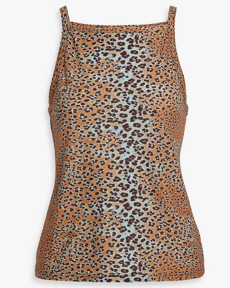 Ulla Johnson Damen Sidney Tanktop aus Baumwoll-Jersey mit Leopardenprint Ulla Johnson Damen Sidney Tanktop aus Baumwoll-Jersey mit Leopardenprint