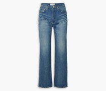 The Emerald hoch sitzende Jeans mit geradem Bein inDistressed-Optik 24