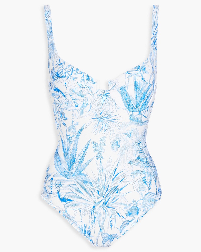Melissa Odabash Damen Bedruckter Badeanzug mit Cut-outs