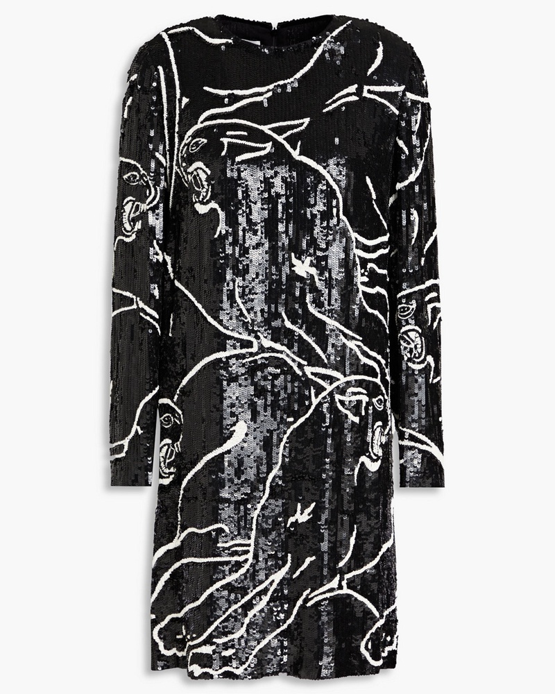 Valentino Garavani Damen Minikleid aus Seiden-Georgette mit Verzierung