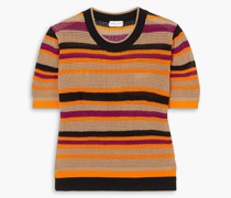 Gestreiftes T-Shirt aus Mesh