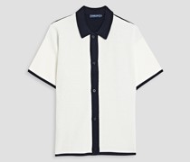 Zweifarbiges Hemd aus Baumwolle inPointelle-Strick