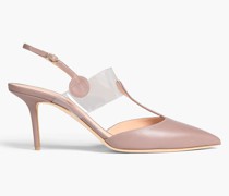 Kyoto 80 Slingback-Pumps aus Leder mit PVC-Besatz