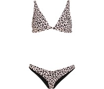 Triangel-Bikini mit Leopardenprint