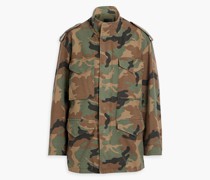 Jacke aus Twill aus einer Baumwollmischung mit Camouflagemuster