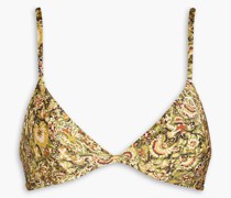 Majorelle Triangel-Bikini-Oberteil mit floralem Print