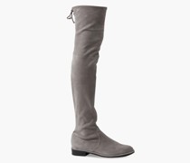 Overknees aus Veloursleder