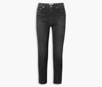 Sapphire hoch sitzende Cropped Jeans mit schmalem Bein