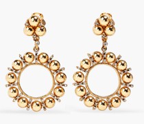 Goldfarbene Ohrringe mit Kristallen
