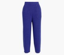 Cropped Track Pants aus geripptem Kaschmir