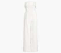 Chesa trägerloser Jumpsuit mit weitem Bein aus Leinen
