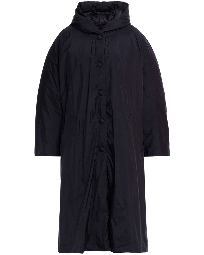 IENKI IENKI Damen Oversized-Kapuzenmantel aus Shell mit Metallic-Besatz