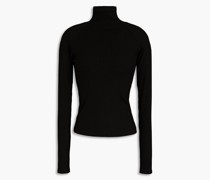 Rollkragenoberteil aus gerippte Jersey it Cut-outs und Twist-Detail an der Rückseite