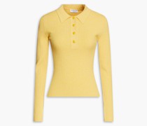 Melierter Pullover aus Rippstrick