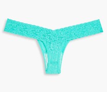 Signature tief sitzender String aus Stretch-Spitze
